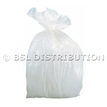Sac poubelle polyéthylène 10 Litres Blanc, le lot de 1000 sacs.