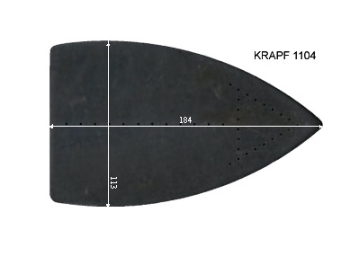 V.4900 KRAPF 1104      SEMELLE TEFLON FER A REPASSER RENFORCEE 